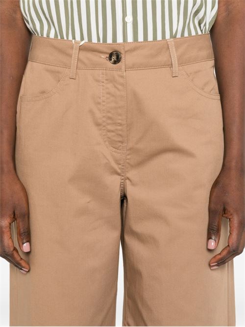 Pantalone donna Emme Marella palazzo in gabardina stretch cammello EMME Marella | RIVE002